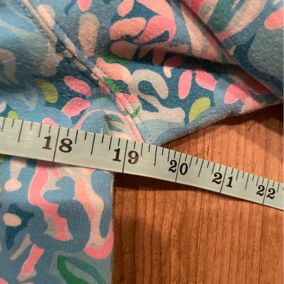 Lilly Pulitzer Ronan Crop Sweatshirt Aqua La Vista pickleball tennis active M - Picture 5 of 12